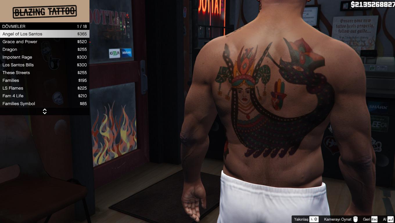 Colored Tattoos For Franklin Michael Trevor Renkli D Vmeler HD   94bb0a GTA5 2017 04 15 17 11 42 130 